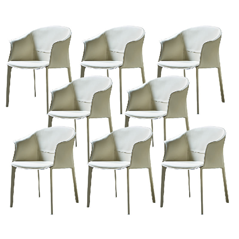 Moderne gestoffeerde gaststoel Faux Leather Dining Arm stoel