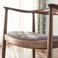 Ash Wood Traditional Dining Chair Brown Side Chair with Arms