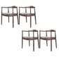Ash Wood Traditional Dining Chair Brown Side Chair with Arms