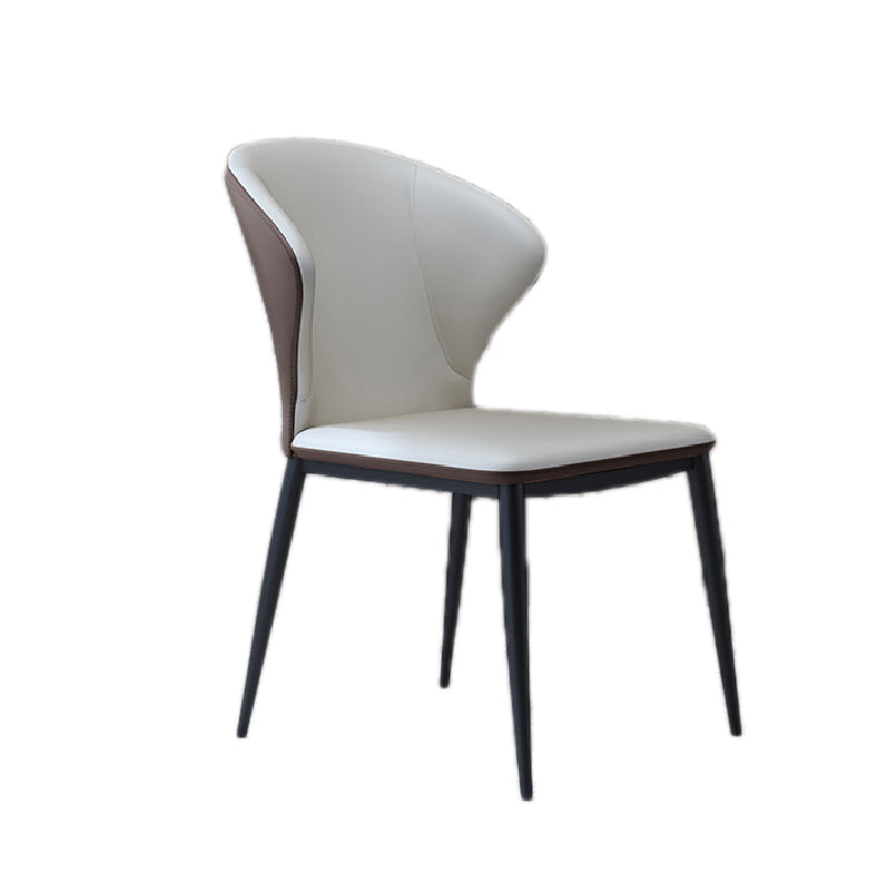 Sillas de comedor de estilo nórdico sillas de comedor sin brazos con patas de metal para cocina