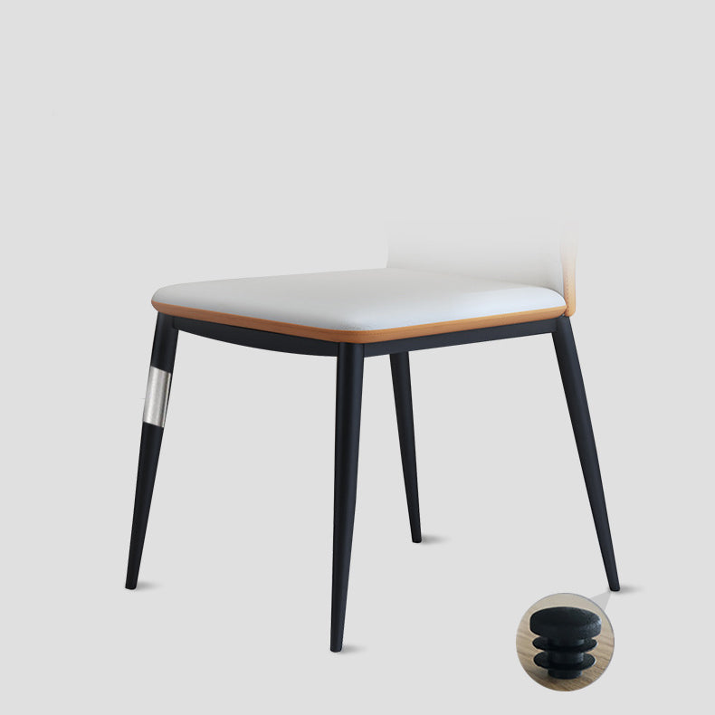 Sillas de comedor de estilo nórdico sillas de comedor sin brazos con patas de metal para cocina