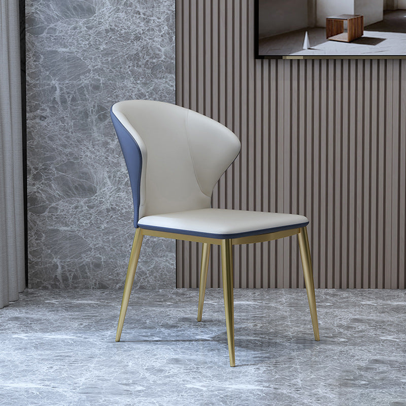 Sillas de comedor de estilo nórdico sillas de comedor sin brazos con patas de metal para cocina