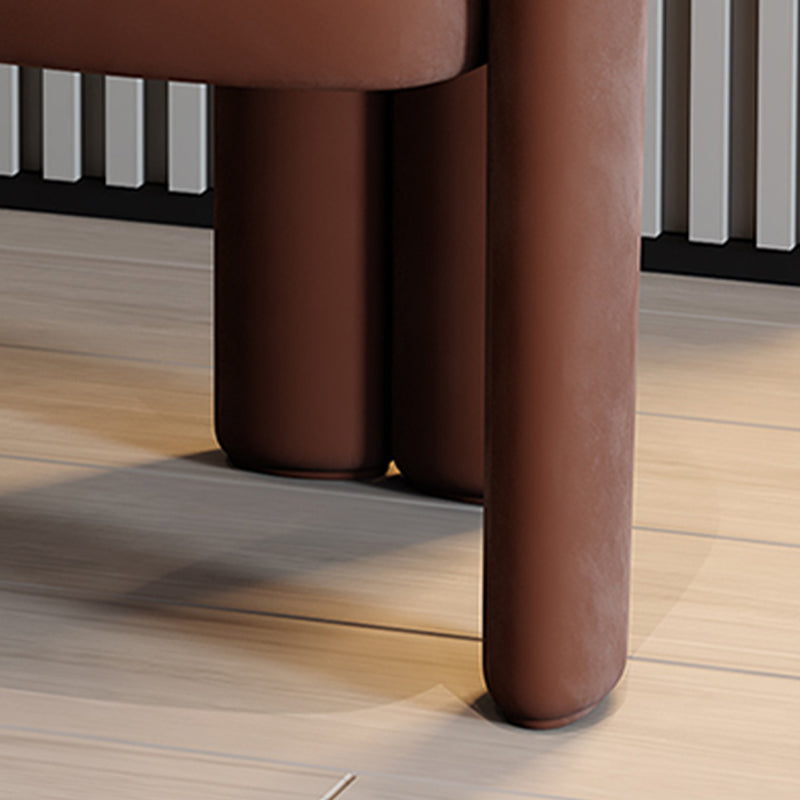 モダンなスタイルの布張りダイニングチェアオープンバックダイニングアームチェア