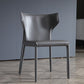 Wingback Armless Dining Chairs Modern Faux Leather Side Chair