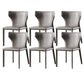 Wingback Armless Dining Chairs Modern Faux Leather Side Chair