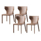 Wingback Armless Dining Chairs Modern Faux Leather Side Chair
