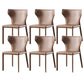 Wingback Armless Dining Chairs Modern Faux Leather Side Chair