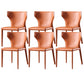 Wingback Armless Dining Chairs Modern Faux Leather Side Chair