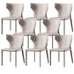 Wingback Armless Dining Chairs Modern Faux Leather Side Chair