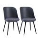Contemporary Upholstered Dining Chairs Faux Leather and Metal Side Chair