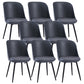 Contemporary Upholstered Dining Chairs Faux Leather and Metal Side Chair