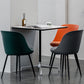 Contemporary Upholstered Dining Chairs Faux Leather and Metal Side Chair