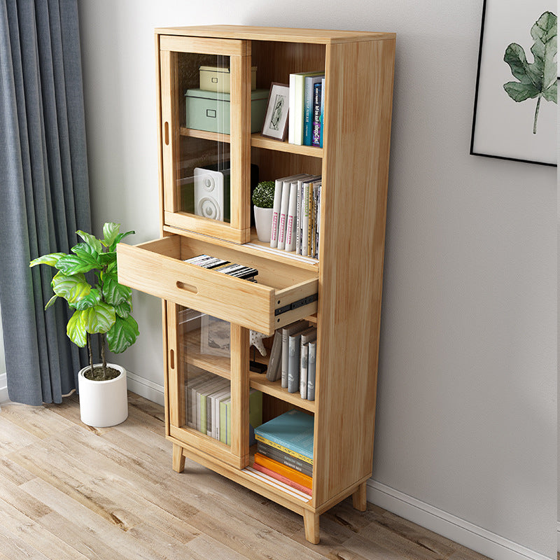 Modern Pine Dining Hutch Standard Natural Hutch Cabinet for Dining Room Clearhalo 'Display & China Cabinets' 'display_china_cabinets' 'furn' 'furn_display_china_cabinets' 'Furniture' 'Kitchen & Dining Furniture' 5999872