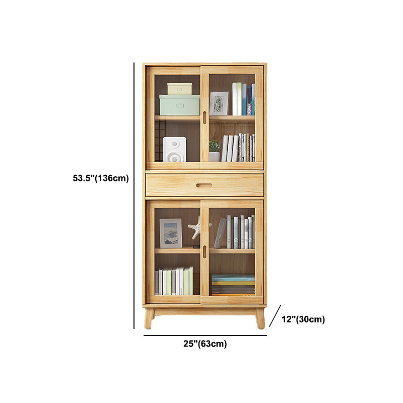 Modern Pine Dining Hutch Standard Natural Hutch Cabinet for Dining Room Clearhalo 'Display & China Cabinets' 'display_china_cabinets' 'furn' 'furn_display_china_cabinets' 'Furniture' 'Kitchen & Dining Furniture' 5999887