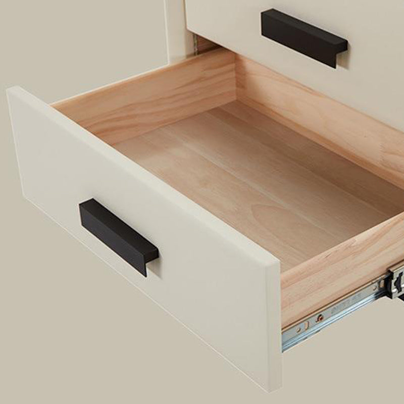 Contemporary Leather Accent Table Nightstand 18.11" Tall 2 Drawers Bed Nightstand Clearhalo 'Bedroom Furniture' 'furn' 'furn_night_stand' 'Furniture' 'night_stand' 'Nightstands' 5999897