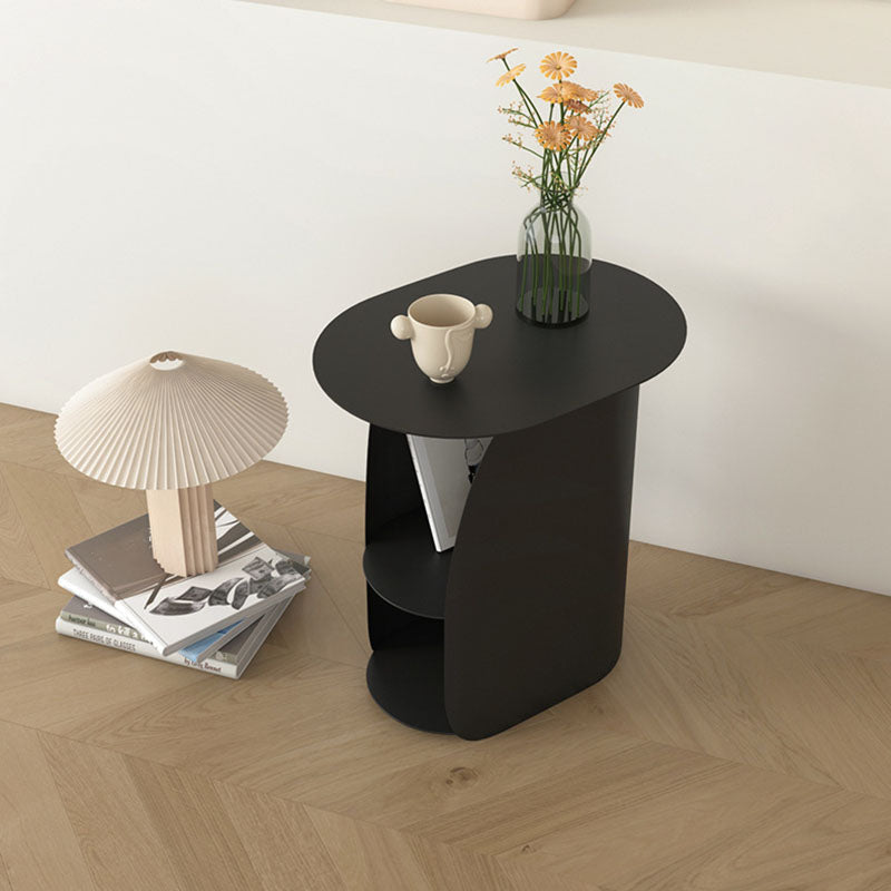 Modern Metal Night Table Lower Shelf Bedside Cabinet for Bedroom Clearhalo 'Bedroom Furniture' 'furn' 'furn_night_stand' 'Furniture' 'night_stand' 'Nightstands' 6000013