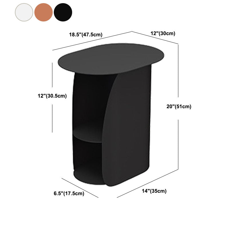 Modern Metal Night Table Lower Shelf Bedside Cabinet for Bedroom Clearhalo 'Bedroom Furniture' 'furn' 'furn_night_stand' 'Furniture' 'night_stand' 'Nightstands' 6000016