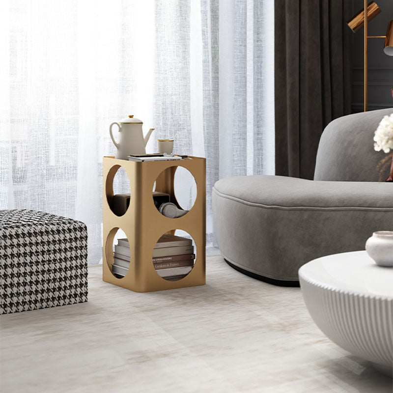 Modar de mesa de metal de cabecera de almacenamiento abierto para dormitorio para dormitorio