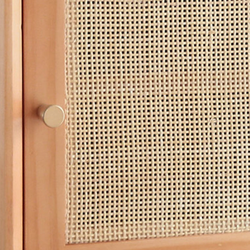 Gabinete contemporáneo de ratán de la mesita de noche del estante inferior con cajón para el dormitorio