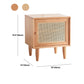 Gabinete contemporáneo de ratán de la mesita de noche del estante inferior con cajón para el dormitorio