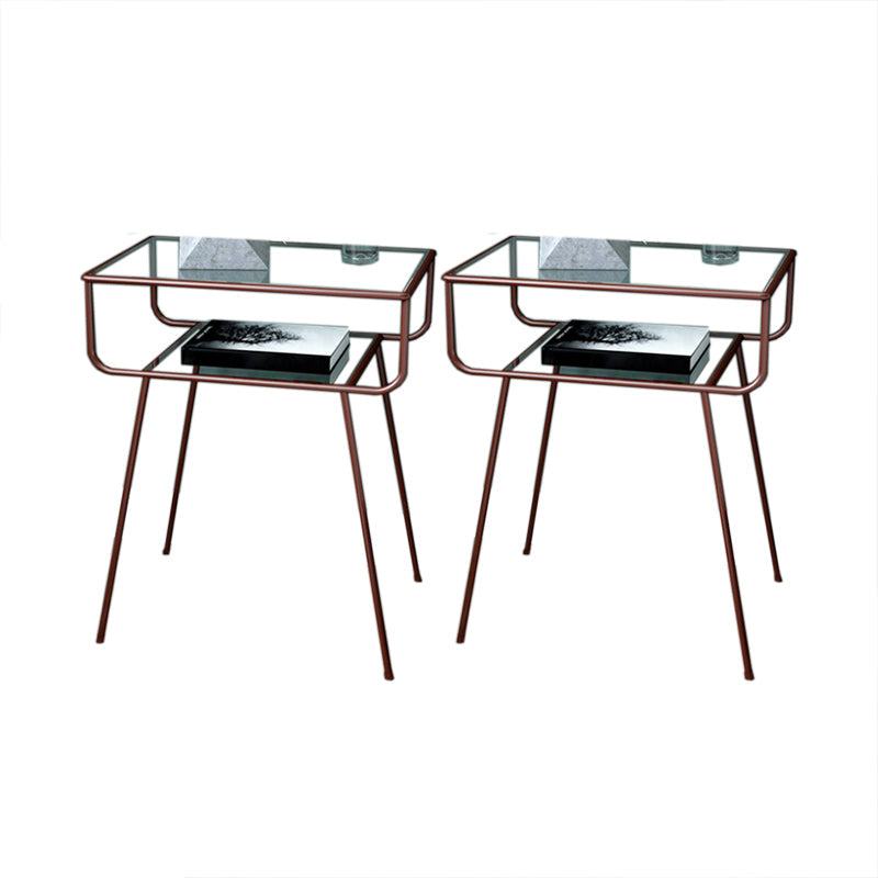 23.62 "de altura 2 de la cama de 2 estadías de vidrio de vidrio con piernas con piernas