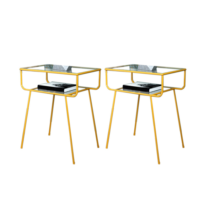 23.62 "de altura 2 de la cama de 2 estadías de vidrio de vidrio con piernas con piernas