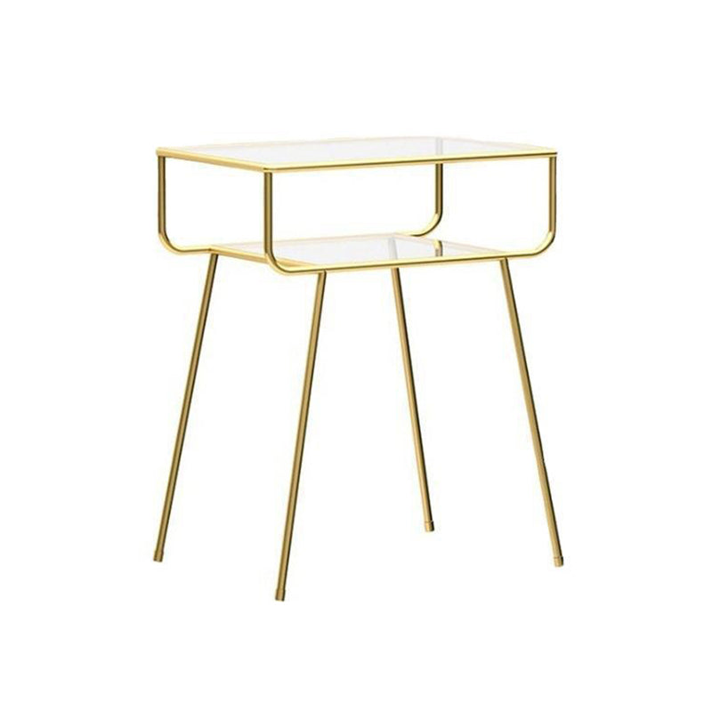 23.62 "de altura 2 de la cama de 2 estadías de vidrio de vidrio con piernas con piernas