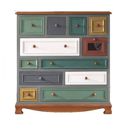 Nautical Bedroom Storage Chest Wooden Vertical Chest with 12 Drawers Aqua Clearhalo 'Bedroom Furniture' 'Dressers & Chests' 'dressers_chests' 'furn' 'furn_dressers_chests' 'Furniture' 6000217