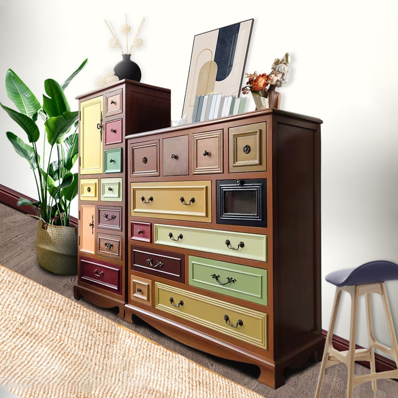 Nautical Bedroom Storage Chest Wooden Vertical Chest with 12 Drawers Clearhalo 'Bedroom Furniture' 'Dressers & Chests' 'dressers_chests' 'furn' 'furn_dressers_chests' 'Furniture' 6000218