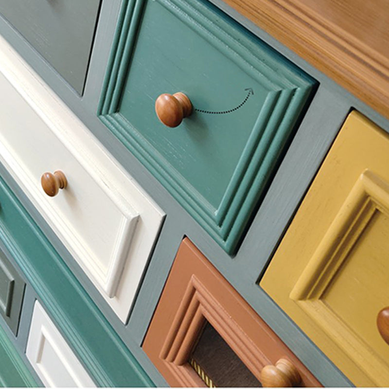 Nautical Bedroom Storage Chest Wooden Vertical Chest with 12 Drawers Clearhalo 'Bedroom Furniture' 'Dressers & Chests' 'dressers_chests' 'furn' 'furn_dressers_chests' 'Furniture' 6000226