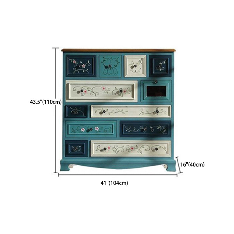 Nautical Bedroom Storage Chest Wooden Vertical Chest with 12 Drawers Clearhalo 'Bedroom Furniture' 'Dressers & Chests' 'dressers_chests' 'furn' 'furn_dressers_chests' 'Furniture' 6000230