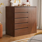 Modern Brown / White Storage Chest Dresser Wooden Combo Dresser with Drawers and Doors