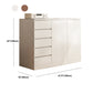 Modern Brown / White Storage Chest Dresser Wooden Combo Dresser with Drawers and Doors