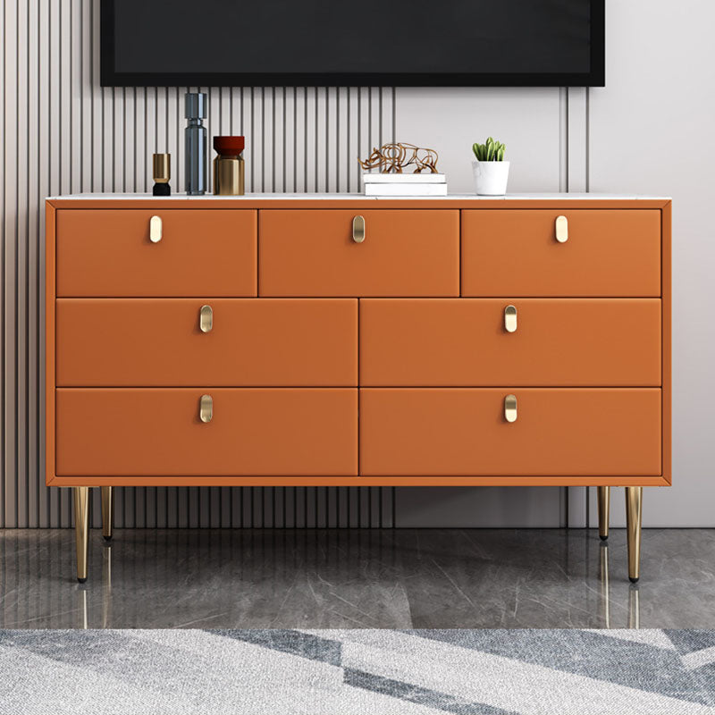 15,6 Zoll breite Glam Kommode aus Stein mit 7 Schubladen