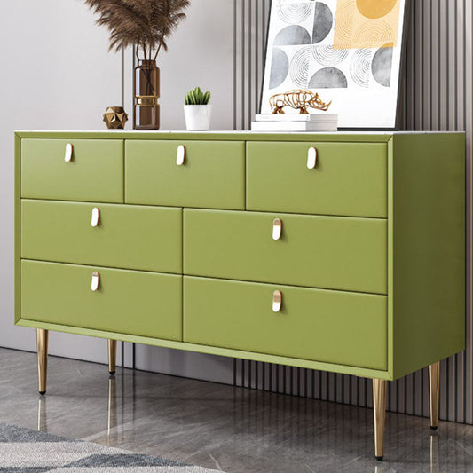 15.6-inch Width Glam Dresser Stone Storage Chest with 7 Drawers