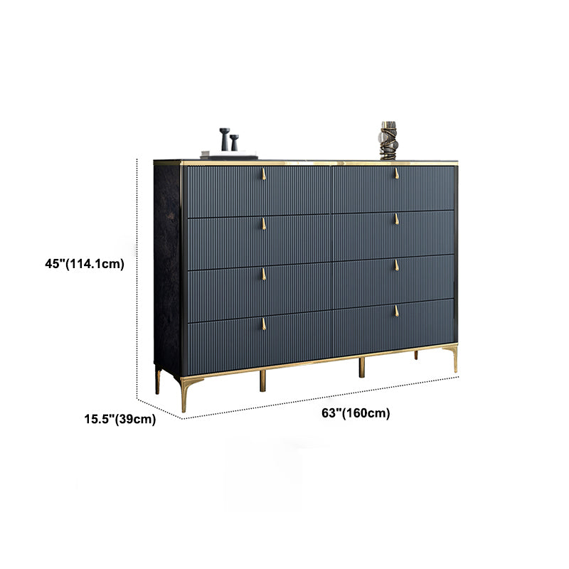 Comò Glam da 15,21 pollici con 5/7/8 cassetti e cassettiera portaoggetti