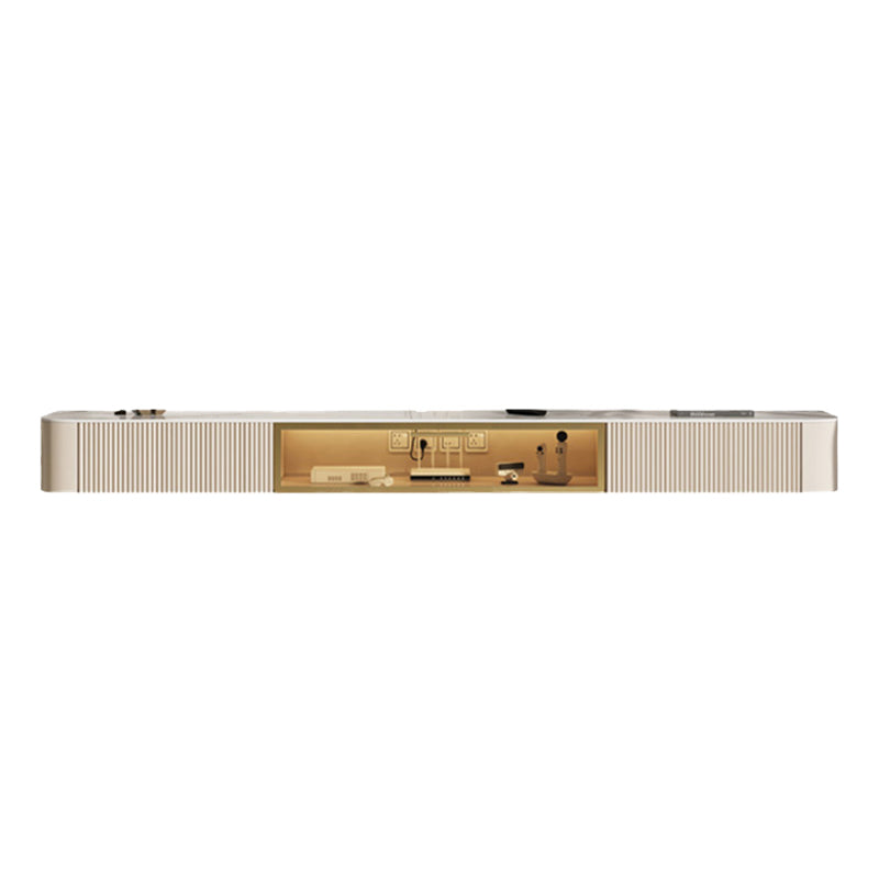 Moderner TV-Wandschrank aus Kunstholz und Massivholz mit Glastür