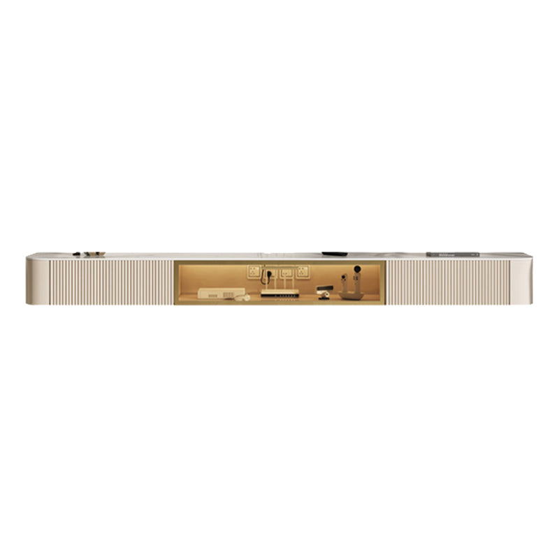 Moderner TV-Wandschrank aus Kunstholz und Massivholz mit Glastür