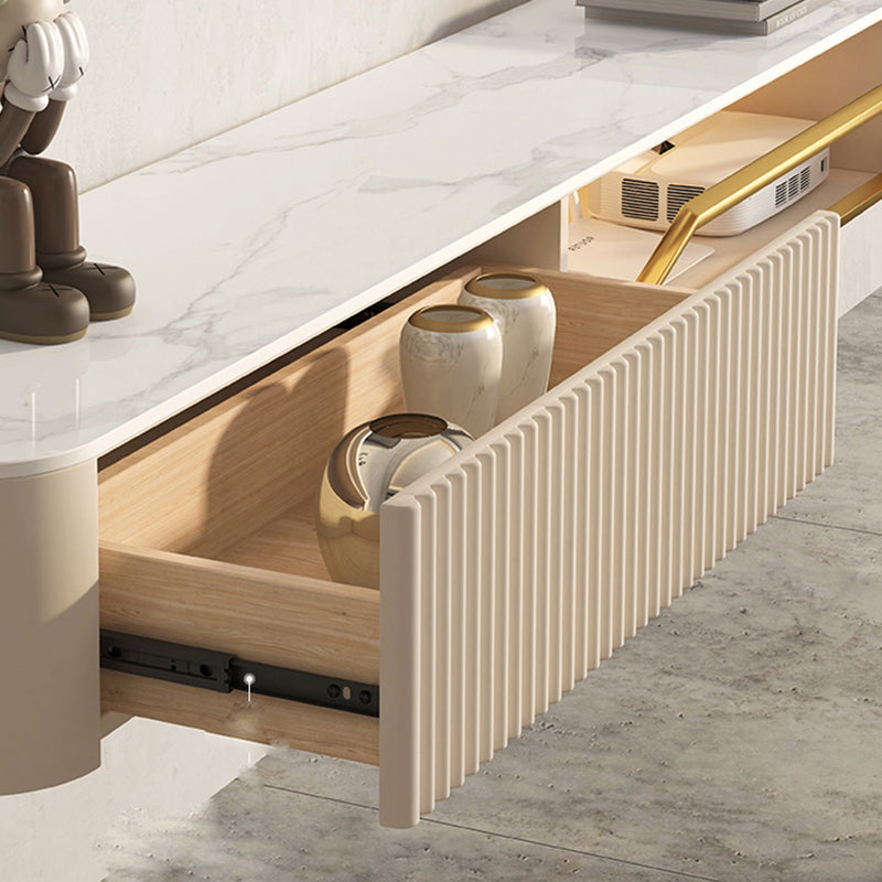 Moderner TV-Wandschrank aus Kunstholz und Massivholz mit Glastür