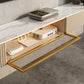 Moderner TV-Wandschrank aus Kunstholz und Massivholz mit Glastür