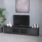 Industrial Style Metal TV Stand Black Colour Enclosed Storage TV Console with Cabinet 87"L x 16"W x 18"H Clearhalo 'furn' 'furn_tv_stands_entertainment_centers' 'Furniture' 'Living Room Furniture' 'TV Stands & Entertainment Centers' 'TV Stands & Media Storage Furniture' 'tv_stands_entertainment_centers' 6000452