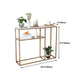 Tabella della console in marmo glam da 12 "W tavolo accento per la cornice resistente alle macchie per Hall