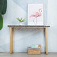 Glam Marble Console Table 12" W Rectangle Sled Accent Table for Hall Clearhalo 'Console Tables' 'console_tables' 'Entry & Mudroom Furniture' 'furn' 'furn_console_tables' 'Furniture' 6000584