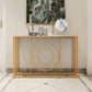 12 "W Glam Stone Console Tavolo Rettangolo Accente astratto Tavolo per Hall