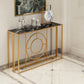 12 "W Glam Stone Console Tavolo Rettangolo Accente astratto Tavolo per Hall