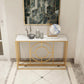12 "W Glam Stone Console Tavolo Rettangolo Accente astratto Tavolo per Hall
