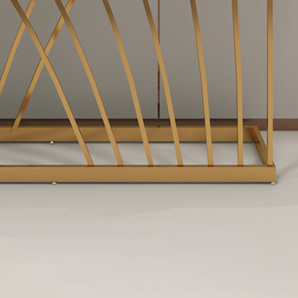 Tavolo da divano console in pietra glam tavolo accento console ovale per hall