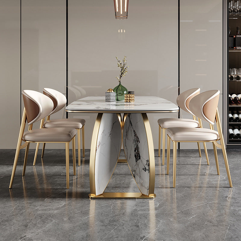 Luxueux 1/4/5/7 pièces rectangle ensemble de restauration en pierre fritté.