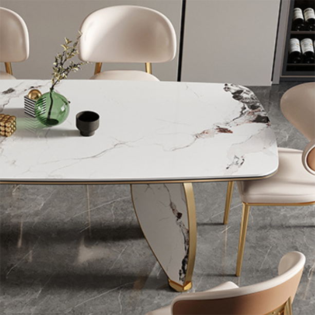 Luxueux 1/4/5/7 pièces rectangle ensemble de restauration en pierre fritté.