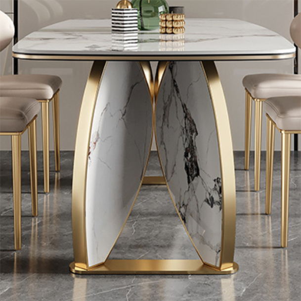 Luxueux 1/4/5/7 pièces rectangle ensemble de restauration en pierre fritté.